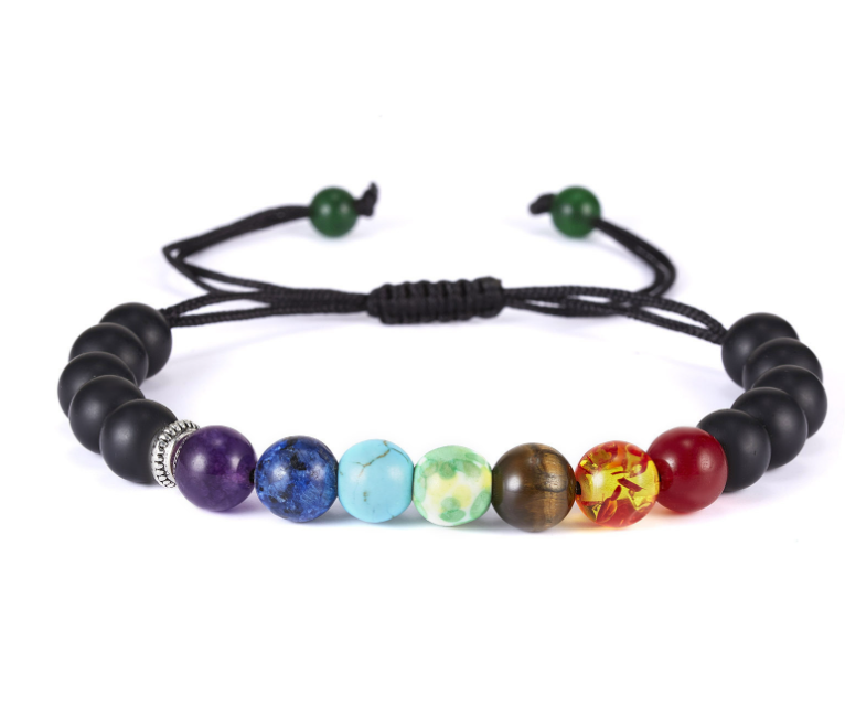 Tiger Eye Lapis Jade Agate Seven Color Bracelet