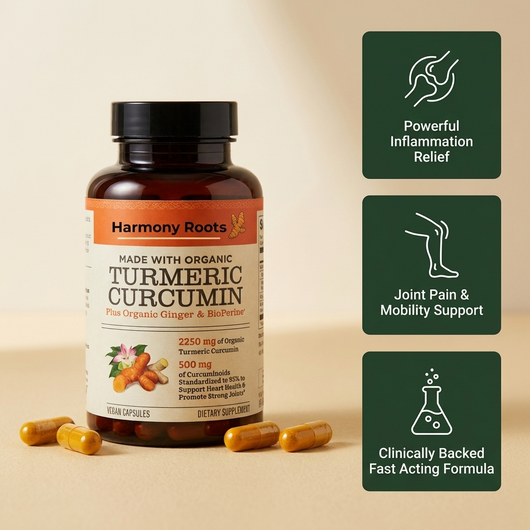 Organic Turmeric Curcumin Capsules (2,250mg)